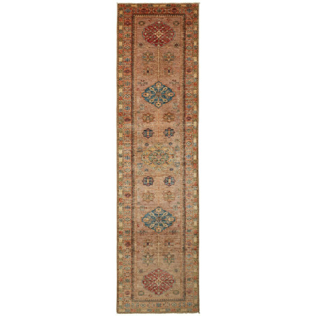 Rug Kazak Fine Pakistan 78x294 Beige Terracotta