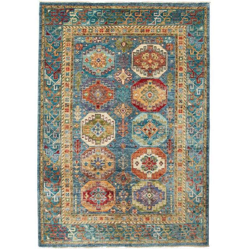 Rug Tribal Pakistan 150x213 Petrol Blue Beige G