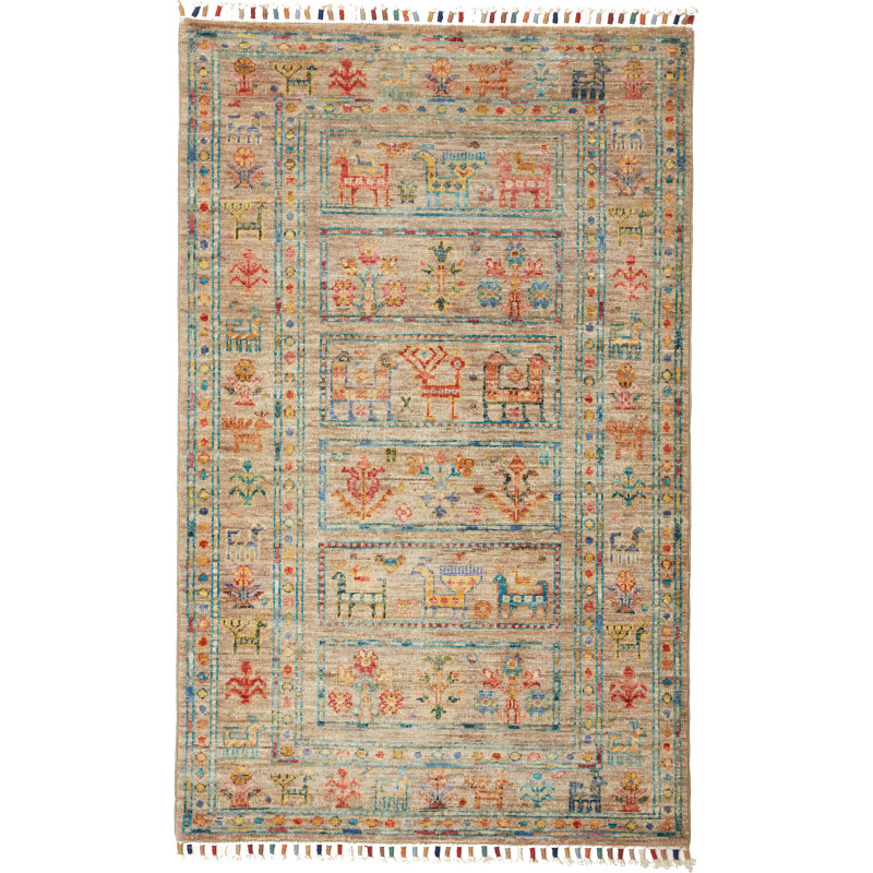 Rug Rubin Pakistan 81x129 Beige Blue Red Yellow