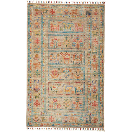 Rug Rubin Pakistan 81x129 Beige Blue Red Yellow