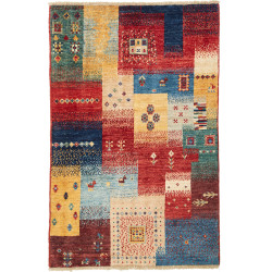Rug Mosaic Pakistan 81x127 Red Blue Yellow Beig