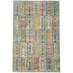 Rug Tribal Pakistan 122x185 Dusty Blue Ochre Te
