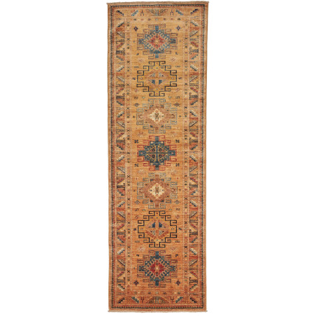 Rug Kazak Fine Pakistan 79x252 Golden Orange Co