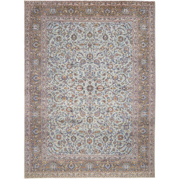 Tappeto Originale Kashan Persia 303x410 Celeste