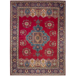 Hand Made Rug Tabriz Persia 243x330 Red Dark Bl