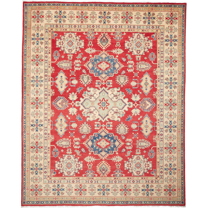 Rug Kazak Pakistan 247x308 Red Beige Blue Green