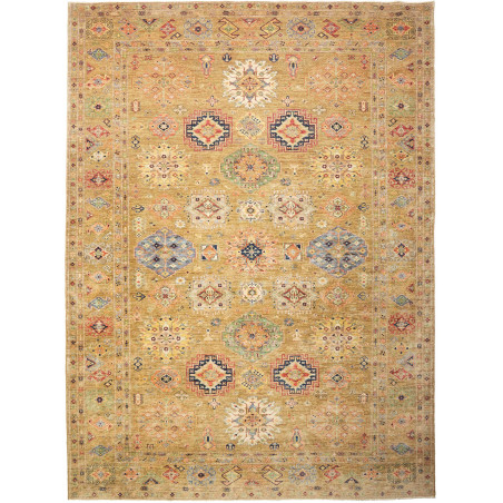 Rug Kazak Fine Pakistan 279x374 Ocher Gold Rust