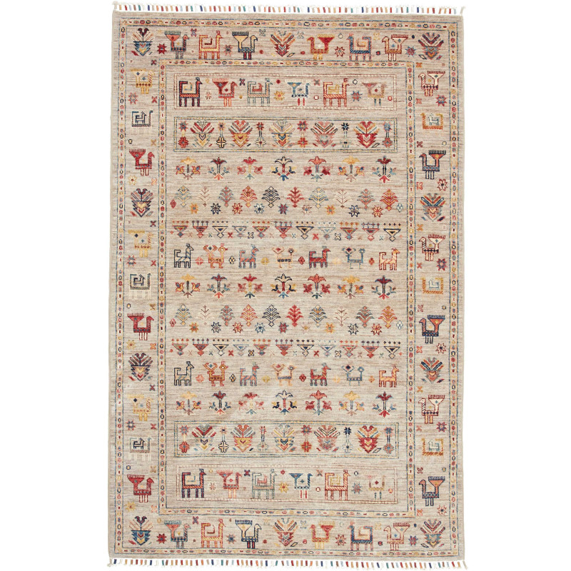 Rug Rubin Pakistan 121x187 Beige Red Blue Yello