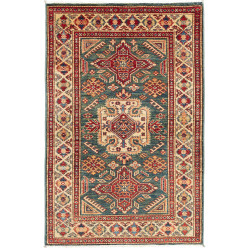 Rug Kazak Fine Pakistan 92x140 Petrol Blue Bric