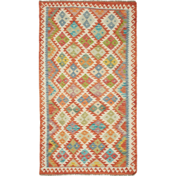 Kilim 110x202 Cm Kilim, Afghanistan, Hand-carded Wool (warp: