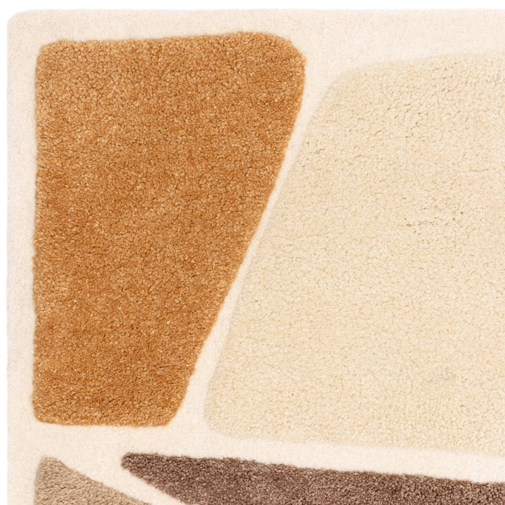 Rug Horizon geometric beige ocher brown and taup