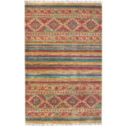 Rug Samarkand Pakistan 101x161 Beige Red Magent