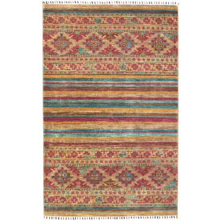 Rug Samarkand Pakistan 101x161 Beige Red Magent