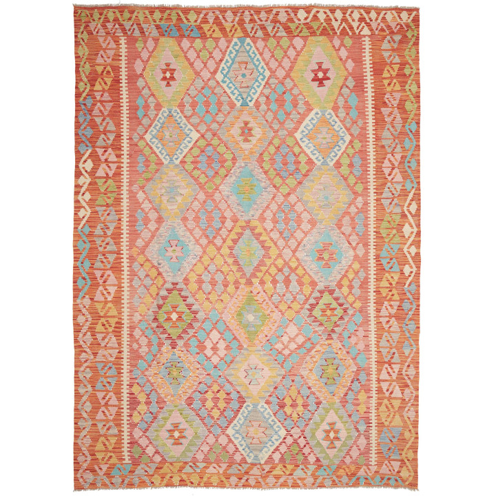 Hand Made Rug Kilim Afghanistan 204x288 Rust Li
