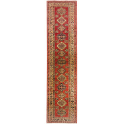 Rug Kazak Fine Pakistan 73x317 Red Beige Blue B