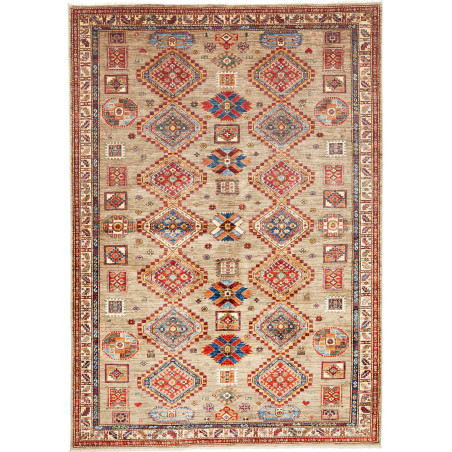 Rug Kazak Fine Pakistan 178x262 Beige Taupe Ter