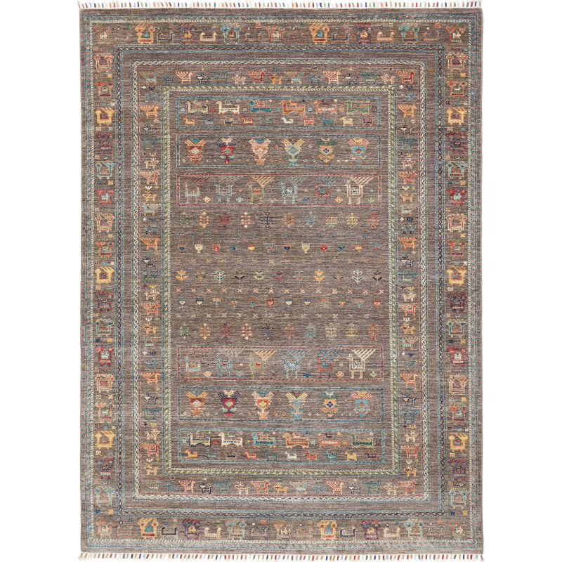 Rug Rubin Pakistan 167x230 Brown Grey Taupe Blu