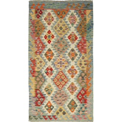 Kilim 102x189 Cm Kilim, Afghanistan, Hand-carded Wool On