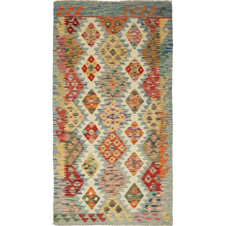 Kilim 102x189 Cm Kilim, Afghanistan, Hand-carded Wool On