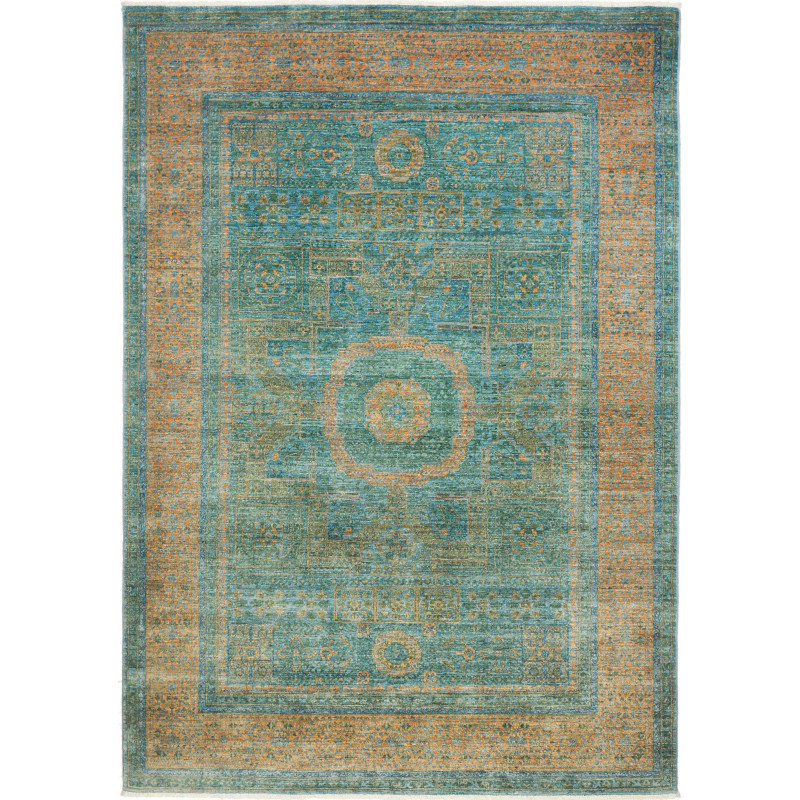 Rug Mamlouk Pakistan 173x240 Teal Rust Gold