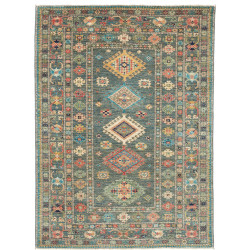 Rug Kazak Fine Pakistan 148x202 Petrol Blue Cor