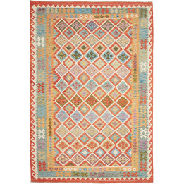 Hand Made Rug Kilim Afghanistan 205x298 Rust Re
