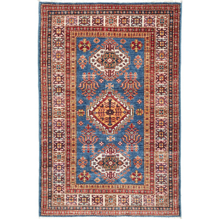 Rug Kazak Fine Pakistan 99x152 Blue Red Yellow
