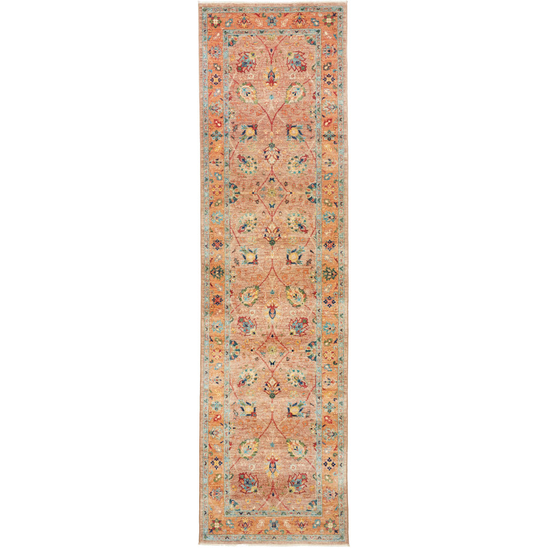 Rug Shahi Fine Pakistan 81x296 Terracotta Orang