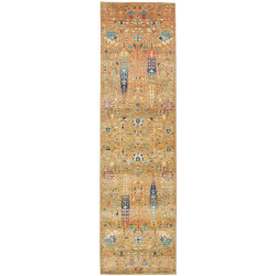 Rug Shahi Fine Pakistan 81x299 Golden Ochre Blu
