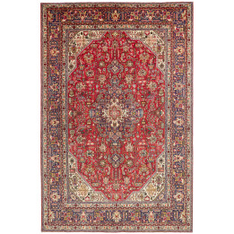 Hand Made Rug Tabriz Persia 198x307 Red Blue
