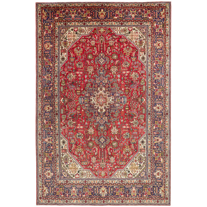 Tappeto Originale Tabriz Persia 198x307 Rosso B
