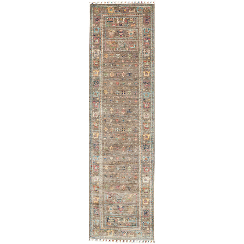 Rug Rubin Pakistan 80x293 Ash Brown Multicolore