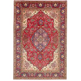 Tappeto Originale Tabriz Persia 197x292 Rosso B