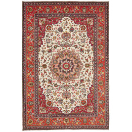 Hand Made Rug Tabriz Persia 203x298 Red Ivory