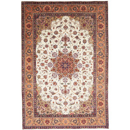 Tappeto Originale Tabriz Persia 198x294 Avorio