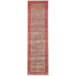 Rug Mamlouk Pakistan 81x300 Terracotta Red Aqua