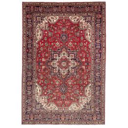 Hand Made Rug Tabriz Persia 200x293 Red Dark Bl