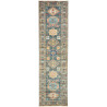 Rug Kazak Fine Pakistan 83x300 Teal Blue Green