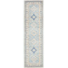 Rug Kazak Afghanistan 84x302 Sky Blue Cream Nav