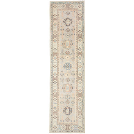 Rug Kazak Afghanistan 77x297 Grey Blue Cream Te