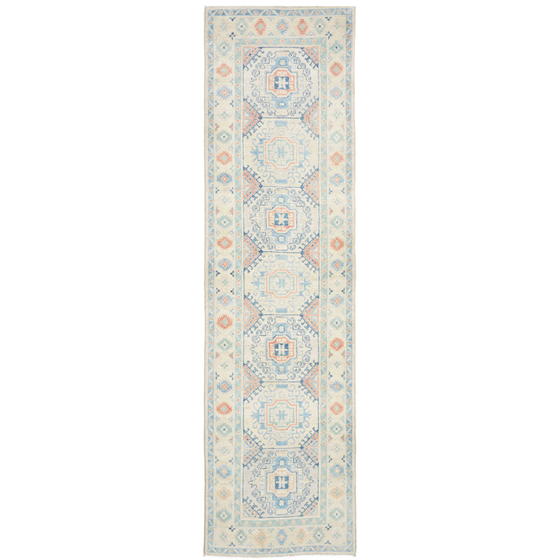 Rug Kazak Afghanistan 81x292 Cream Off White Pa