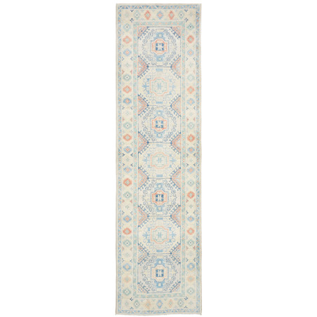 Rug Kazak Afghanistan 81x292 Cream Off White Pa