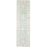 Rug Kazak Afghanistan 83x287 Aqua Cream Peach D