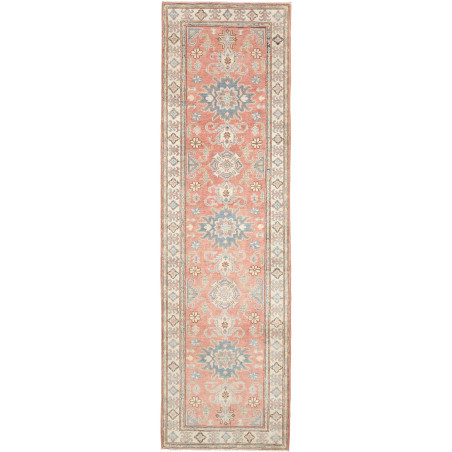 Rug Kazak Afghanistan 82x290 Rosy Salmon Blue C