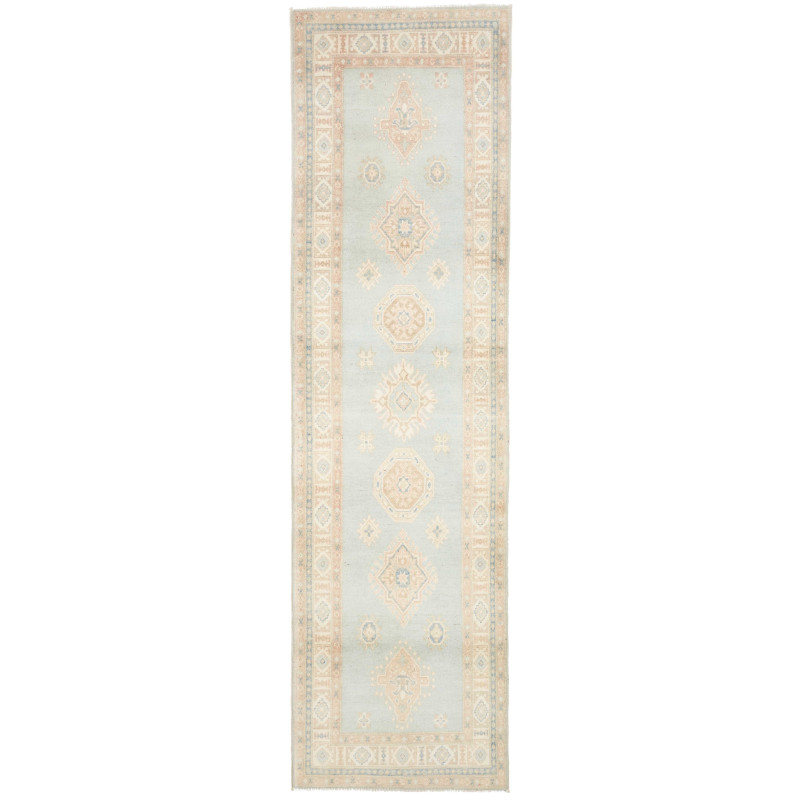 Rug Kazak Afghanistan 83x297 Light Blue Sandy B