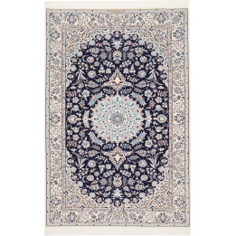 Tappeto Originale Nain 6la Persia 125x190 Blu S