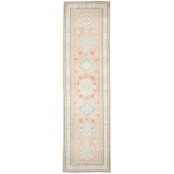 Rug Kazak Afghanistan 82x302 Faded Light Peach
