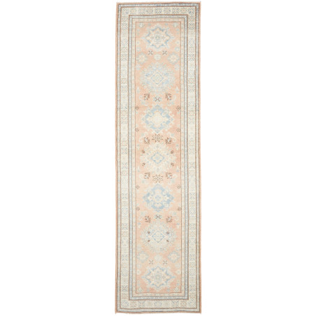 Rug Kazak Afghanistan 82x302 Faded Light Peach