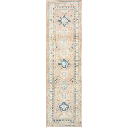 Rug Kazak Afghanistan 83x298 Rosy Orange Blue C