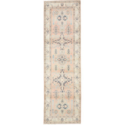 Rug Kazak Afghanistan 85x286 Salmon Pink Grey B
